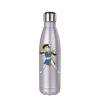 17oz/500ml Glitter Stainless Steel Cola Shaped Bottle(Silver) Thumbnail