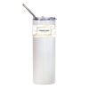 20oz/600ml Glitter Sparkling Stainless Steel Skinny Tumbler with Stainless Straw Thumbnail