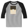 Raglan 3/4 Roundneck Shirt (Gray Body) Thumbnail