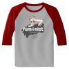 Raglan 3/4 Roundneck Shirt (Gray Body) Thumbnail