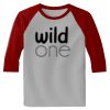 Raglan 3/4 Roundneck Shirt (Gray Body) Thumbnail