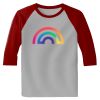 Raglan 3/4 Roundneck Shirt (Gray Body) Thumbnail