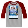 Raglan 3/4 Roundneck Shirt (Gray Body) Thumbnail