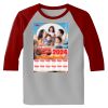 Raglan 3/4 Roundneck Shirt (Gray Body) Thumbnail