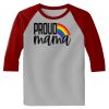 Raglan 3/4 Roundneck Shirt (Gray Body) Thumbnail