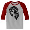 Raglan 3/4 Roundneck Shirt (Gray Body) Thumbnail