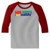 Raglan 3/4 Roundneck Shirt (Gray Body) Thumbnail