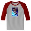 Raglan 3/4 Roundneck Shirt (Gray Body) Thumbnail