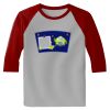 Raglan 3/4 Roundneck Shirt (Gray Body) Thumbnail