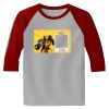 Raglan 3/4 Roundneck Shirt (Gray Body) Thumbnail