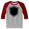 Raglan 3/4 Roundneck Shirt (Gray Body) Thumbnail