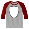 Raglan 3/4 Roundneck Shirt (Gray Body) Thumbnail