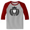 Raglan 3/4 Roundneck Shirt (Gray Body) Thumbnail