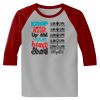 Raglan 3/4 Roundneck Shirt (Gray Body) Thumbnail