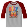 Raglan 3/4 Roundneck Shirt (Gray Body) Thumbnail