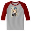 Raglan 3/4 Roundneck Shirt (Gray Body) Thumbnail