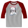 Raglan 3/4 Roundneck Shirt (Gray Body) Thumbnail