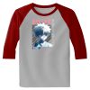 Raglan 3/4 Roundneck Shirt (Gray Body) Thumbnail