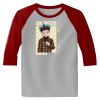 Raglan 3/4 Roundneck Shirt (Gray Body) Thumbnail