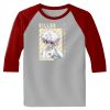 Raglan 3/4 Roundneck Shirt (Gray Body) Thumbnail